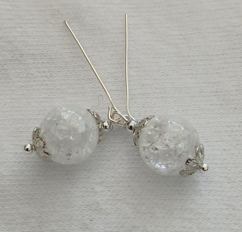 Vintage doll earrings clear - earrings,