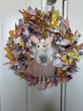 Easter Bunny Blue N Cream Rag