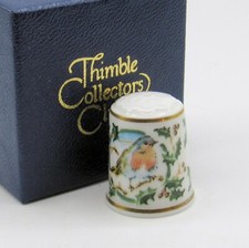 THIMBLE COLLECTORS CLUB, ROBIN, ERITHACUS RUBECULA,  (BOXED)