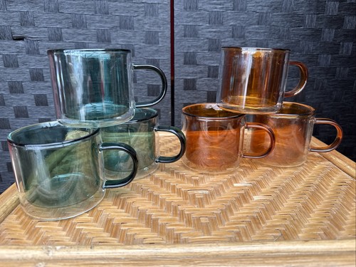 Retro double wall glass tea - double,