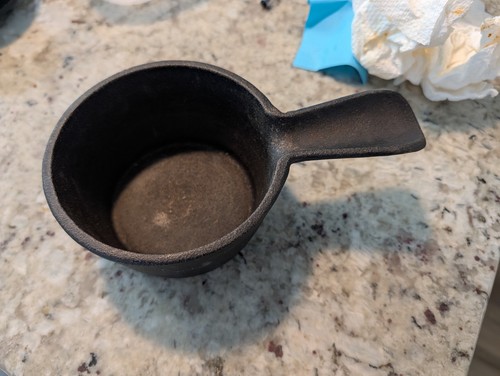 Vintage cast iron sauce - pan,