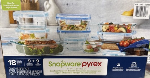 Snapware pure pyrex piece - pure, 18-piece
