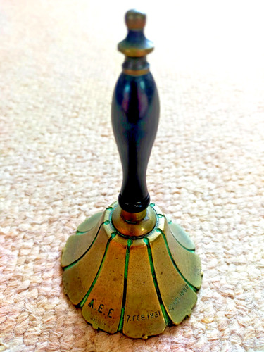 Antique ladies fluted brass