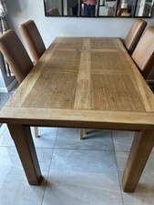 Solid Oak Dining Table And 6
