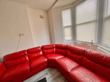 Sectional Large Red Leather