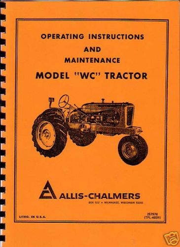 Allis chalmers model - allis-chalmers, "wc"