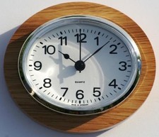 Caravan Clock, Motorhome Clock, Oval Clock, Arabic dial with silver bezel
