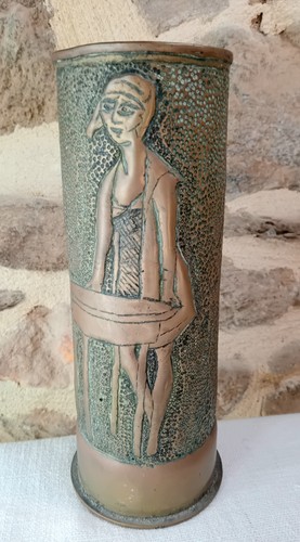 Wwi trench art brass - art,