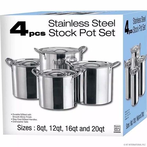 4pc large stainless - large,