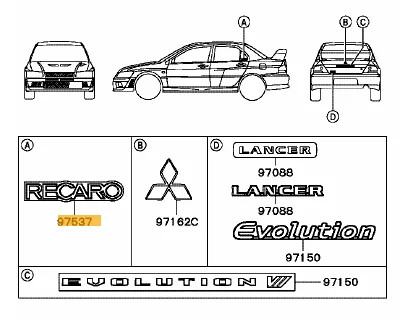 Equipment sticker rear window - rear,