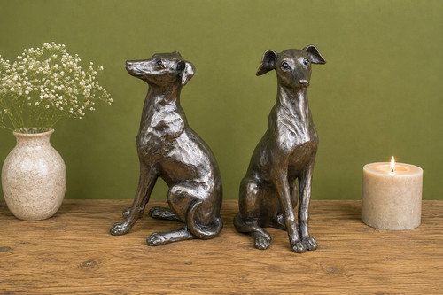 Pair two bronze effect - pair,