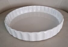VINTAGE SIMPSONS OVENSTONE COOKWARE FLAN DISH  FLUTED EDGE.9.5 inch  diameter 