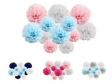 12PCs Mix Tissue Paper Pom Poms Pompom Flower Ball Birthday Wedding Party Decor