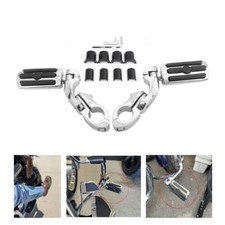 1-1/4" 32mm Motorcycle Highway Crash Bar Footrest Pegs Pedals For Harley Touring