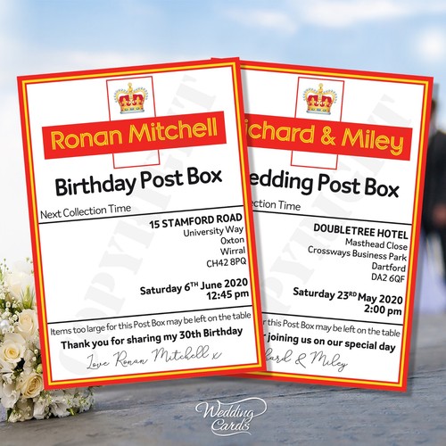 Royal mail wedding post - mail, box