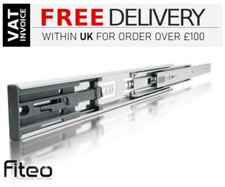 Soft Close Drawer Runners / Slides GTV Full Extension 45mm Ball Bearing Runner