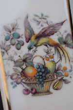 Beautiful Reclaimed Vintage Porcelain Birds Of Paradise Door Finger Plate / Old