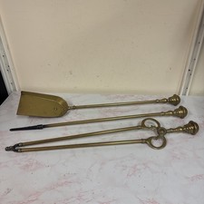 Vintage brass fire Companion