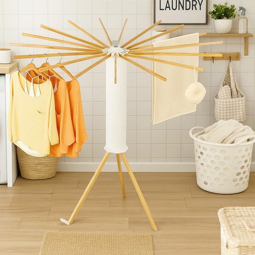 Wooden clothes airer - clothes, –