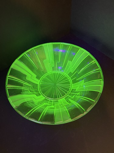 Large uranium glass - uranium, bowl