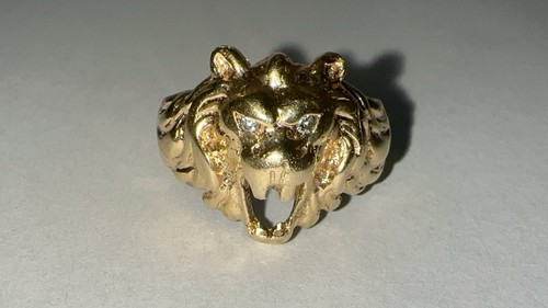 Vintage 14k yellow gold lion - vintage,