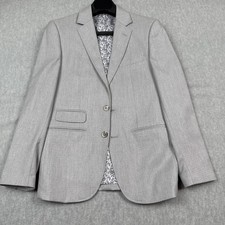 Murano Men’s Small Gray Slim Fit Modern Comfort 2 Piece Suit Blazer Pants 30x30