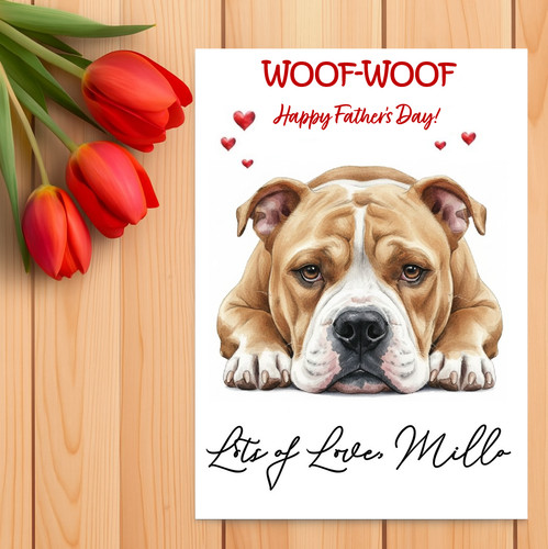 Personalised american bulldog - personalised,