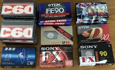 17 New and Sealed Type 1 Blank Cassettes (Sony,TDK,Etc)
