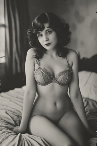 Vintage woman lingerie model - woman,