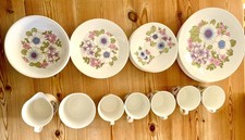 Vintage 60s 1970s plates bone