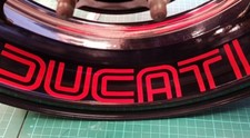 DUCATI WHEEL STICKERS x4 OUTLINE MONSTER PANNIGALE DIAVEL MULTISTRADA