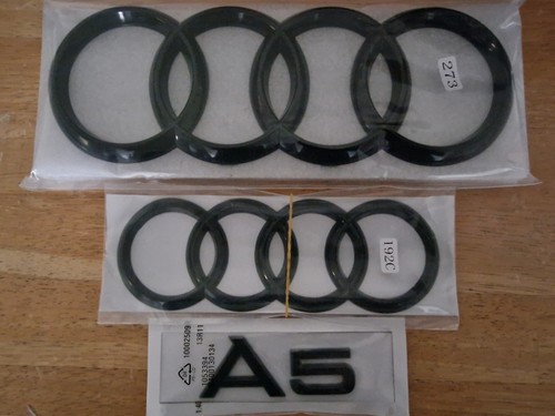 Gloss black front bumper - , rear
