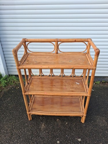 Vintage bamboo tier shelving - vintage,