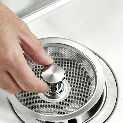 Stainless steel sink strainer - stainless,