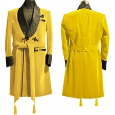 Men Winter Velvet Smoking Long