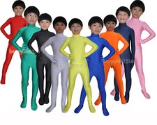 Headless Kid Children Spandex Zentai Costume Bodysuit Catsuit leotard Unitard 
