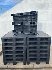 4 x Black Plastic Euro Pallets 1200 x 800 x 160mm - A Grade