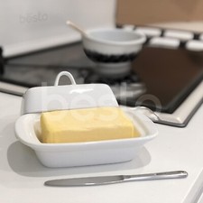 White Porcelain Ceramic Butter
