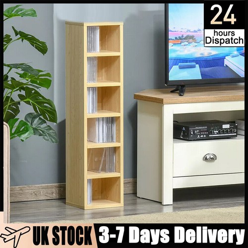 6tier wooden dvd media - wooden, cd