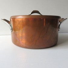 Georg Jensen Taverna Copper and Steel Cooking Pot Designed by Henning Koppel