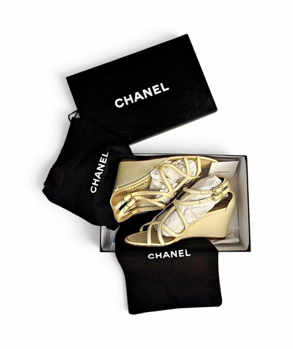Chanel ivory leather strappy - ivory,