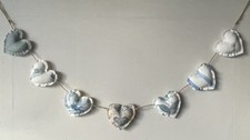 Heart Garland Bunting Laura Ashley Blue Fabrics, Pussy Willow, Parterre, Mylor