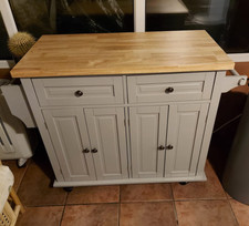 Kitchen Island Unit Butchers Block Trolley Breakfast Bar Table Storage Cabinet