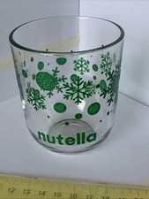 Nutella Green Christmas Themed Glass