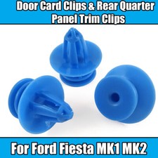 20x Clips For Ford MK1 MK2 Fiesta Door Card Rear Quarter Panel Trim Blue Plastic