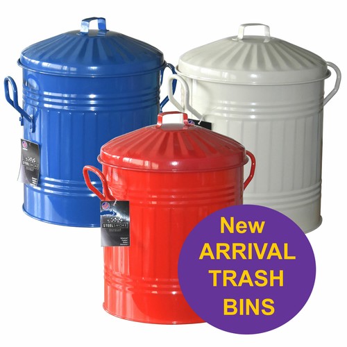 Galvanised mini metal bin - mini,