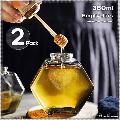 Pack hexagonal glass honey - glass,