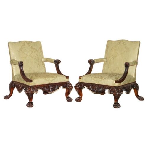 Fine pair large carved - pair,