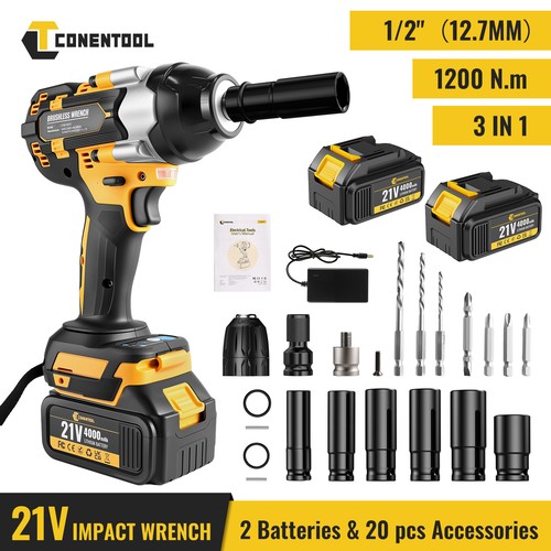 Cordless impact wrench 1200nm - wrench,