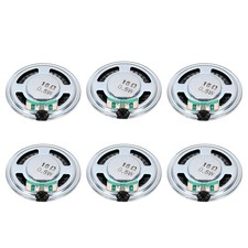 6 Pcs 0.5W 16 Ohm Small Speakers Metal Shell Round Internal Micro Magnet Speaker